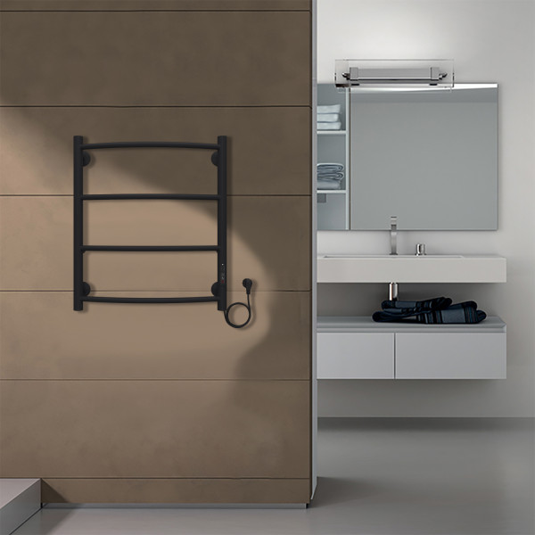 Полотенцесушитель электрический Azario Verona 500x600 черный Полотенцесушитель электрический Azario Verona 500x600 черный