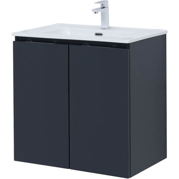 Тумба подвесная Aquanet Алвита New 70 2 дверцы, антрацит (00303904)