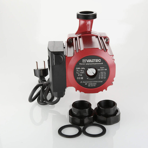 Насос циркуляционный VRS 25/8-180 (с гайками) Valtec (VRS.258.18.0) Насос циркуляционный VRS 25/8-180 (с гайками) Valtec (VRS.258.18.0)