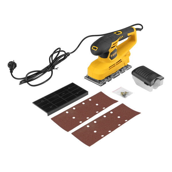 Машина плоскошлифовальная вибрационная Denzel VS-90-187, 240 Вт, 6000-11000 об/мин (27611)