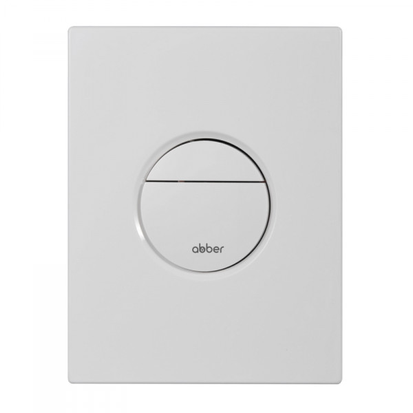 Клавиша смывная Abber белая матовая (AC0126MW)