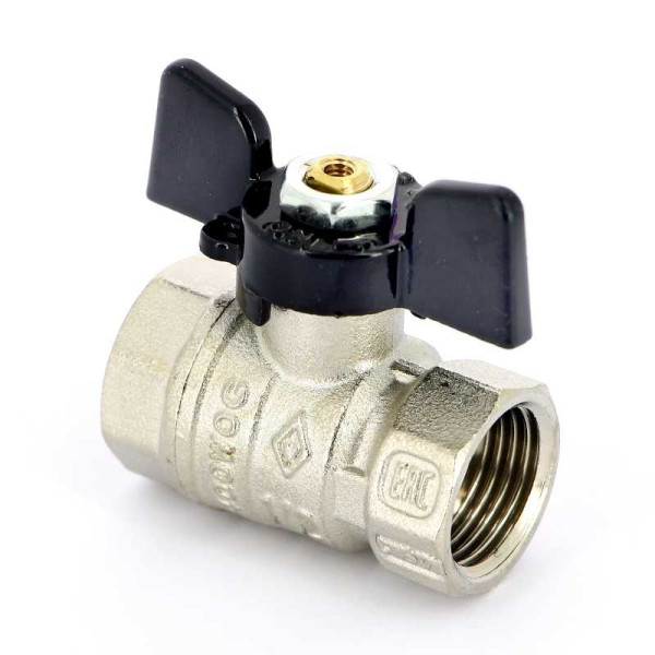 Кран Bugatti 1/2" ВВ шаровый Arizona 602 (черная бабочка) (06020007)