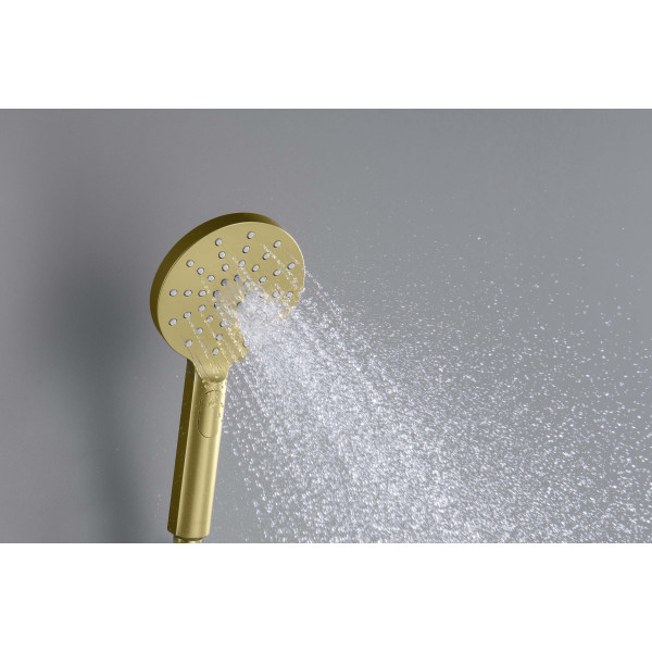 Душевая лейка Aquatek Оберон Select 120 3 jet шлифованное золото (AQ2006BG)