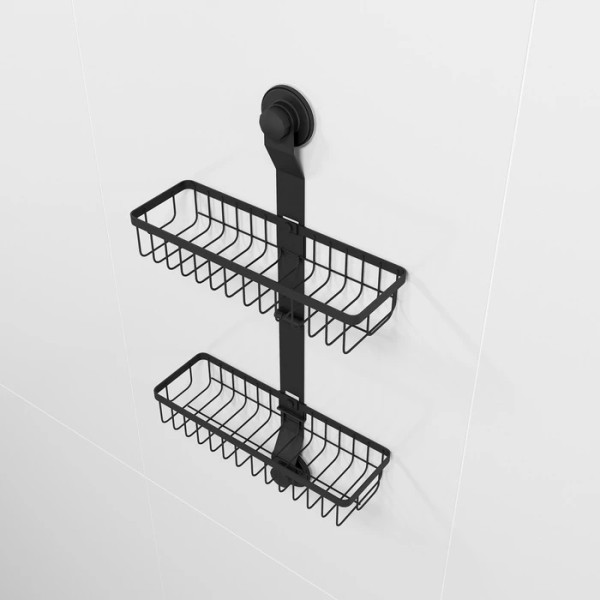 Полка двухярусная прямая проволока стальная черный матовый Easy Milardo (EAS0WS2M44)