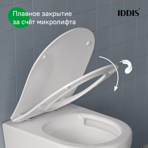 Сиденье для унитаза Iddis EasyFix 006 дюропласт SoftClose (006DPSEi31)