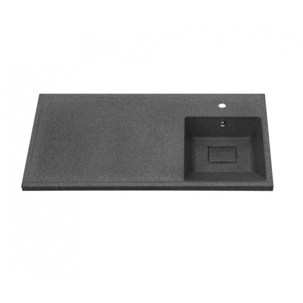 Раковина над стиральной машиной Aquaton Лайн 50x100x16 R графит (1.A720.7.3KL.F21.R)