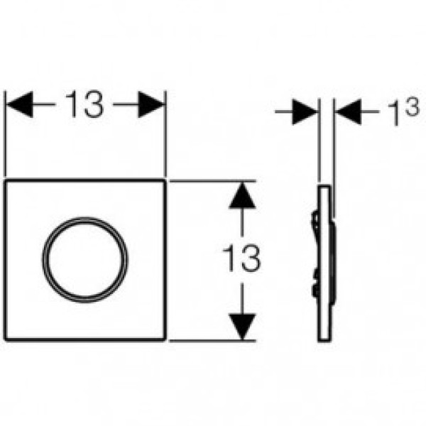 Клавиша смывная Geberit Sigma 10 (116.015.KH.1)