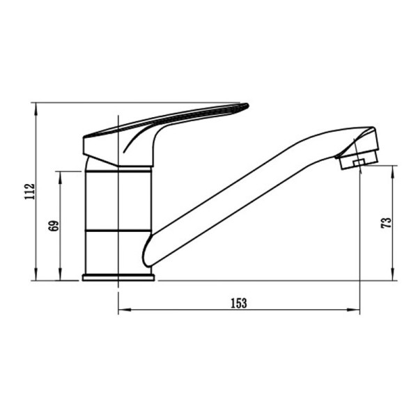 Смеситель для кухни Voda Land хром (LND15)