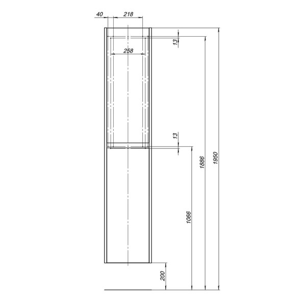 Пенал универсальный Aquanet Nova Lite 35x34,6x175 темное дерево (00287898)