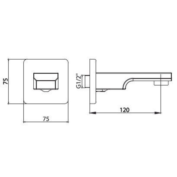 Излив E.C.A. Tiera черный (102159205C1EX-K)