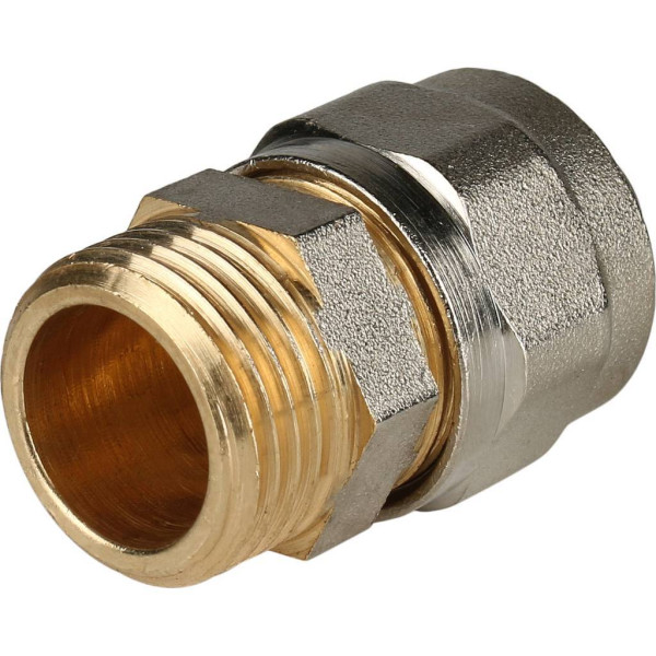 Соединение прямое 16x1/2"Н Stout (обжим) (SFS-0001-001216)