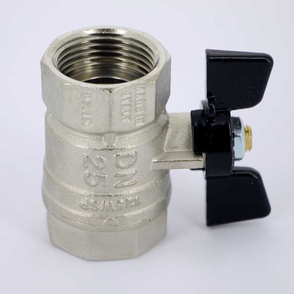 Кран Bugatti 1" ВВ шаровый Arizona 602 (черная бабочка) (06020054)