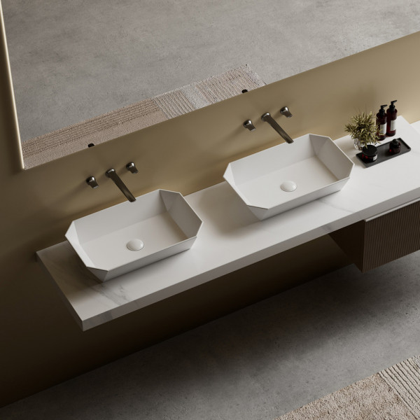 Раковина накладная Abber Rechteck 70x36x13 белая (AC2218)