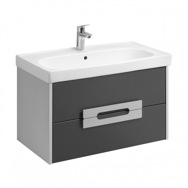 Тумба подвесная Aquaton Ар-Деко 806x453x450 серый кобальт (1.A280.4.01D.D8D.0)