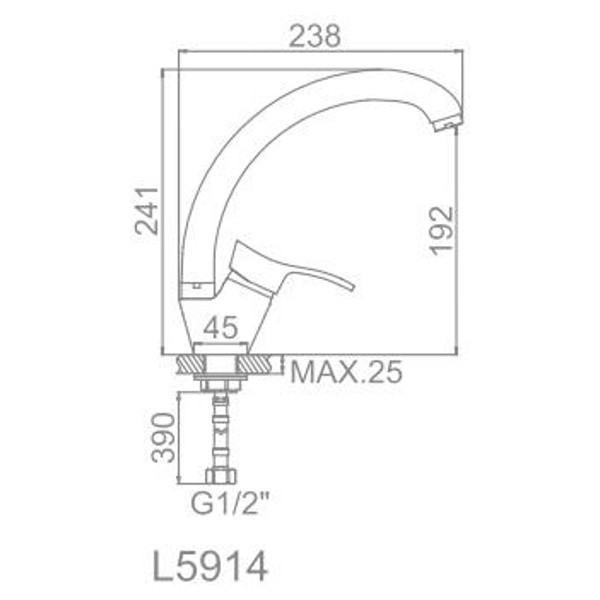 Смеситель для кухни Ledeme (L5914) Смеситель для кухни Ledeme (L5914)