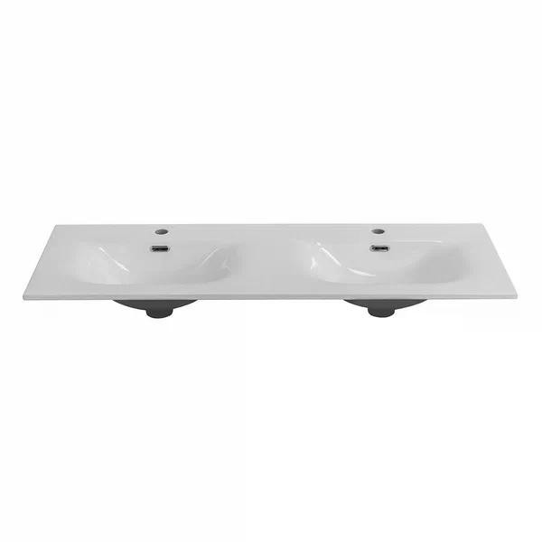 Раковина мебельная Uno BelBagno 121x46 белая глянцевая (BB-8099-120-2)