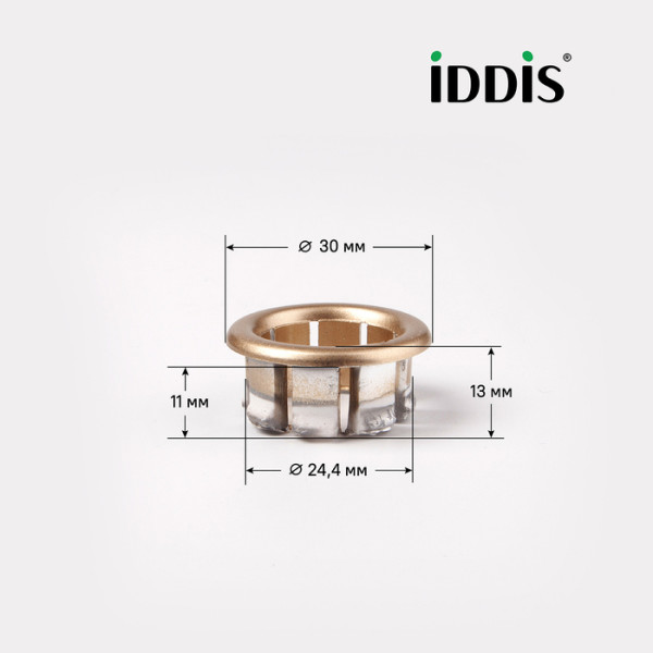 Облицовка перелива Iddis ABS-пластик 24,4 мм бронзa (917BR240SK)