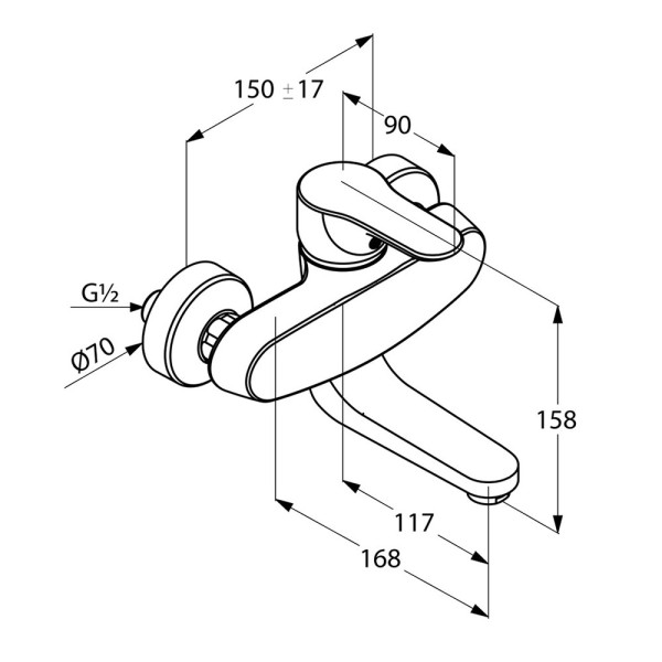 Смеситель для кухни Kludi Objekta (328810575) Смеситель для кухни Kludi Objekta (328810575)
