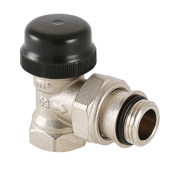 Клапан термостатический угловой 1/2" Valtec VT.037.N (с преднастройкой) (VT.037.N.04)
