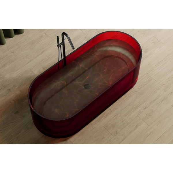Ванна из полиэфирной смолы Abber Kristall 170x75x55 красная (AT9708Rubin) Ванна из полиэфирной смолы Abber Kristall 170x75x55 красная (AT9708Rubin)