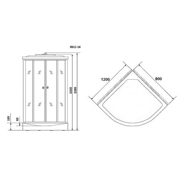 Душевая кабина Niagara 1200*800*2200 стекло тонированное, профиль хром (NG-3512 L) Душевая кабина Niagara 1200*800*2200 стекло тонированное, профиль хром (NG-3512 L)