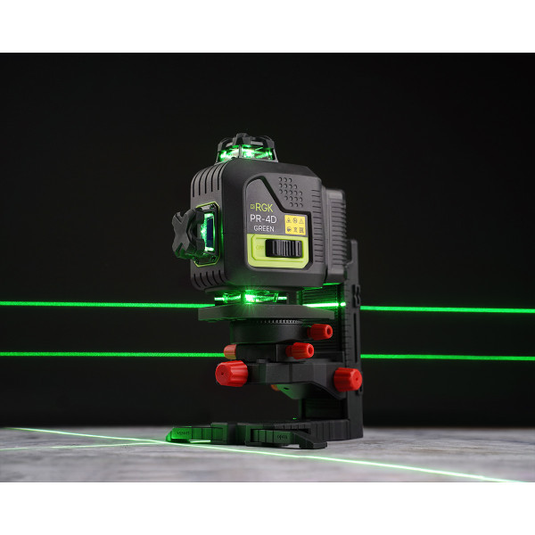 Уровень лазерный RGK PR-4D Green с зеленым лучом (756839) Уровень лазерный RGK PR-4D Green с зеленым лучом (756839)