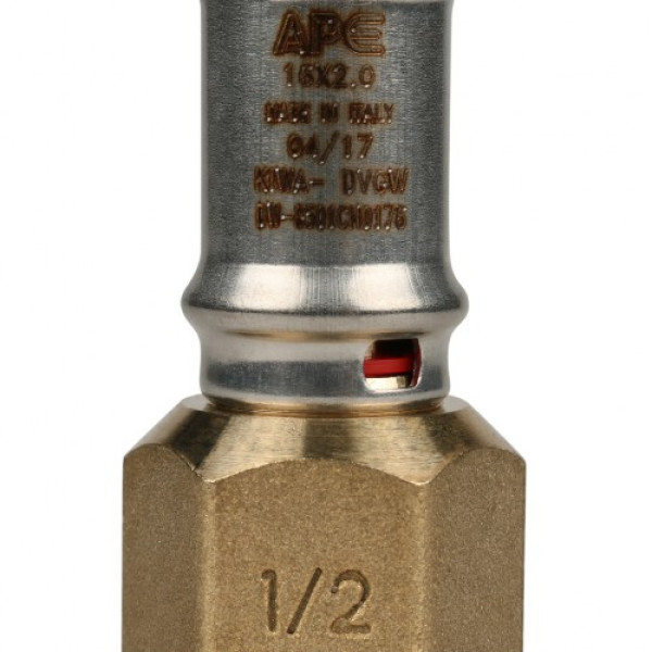 Соединение прямое 16*1/2"В Stout (пресс, латунь) SFP-0002-001216 Соединение прямое 16*1/2"В Stout (пресс, латунь) SFP-0002-001216