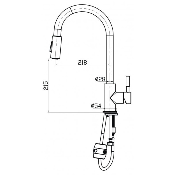 Смеситель для кухни Belbagno сатин (BB-LAM31A-IN)