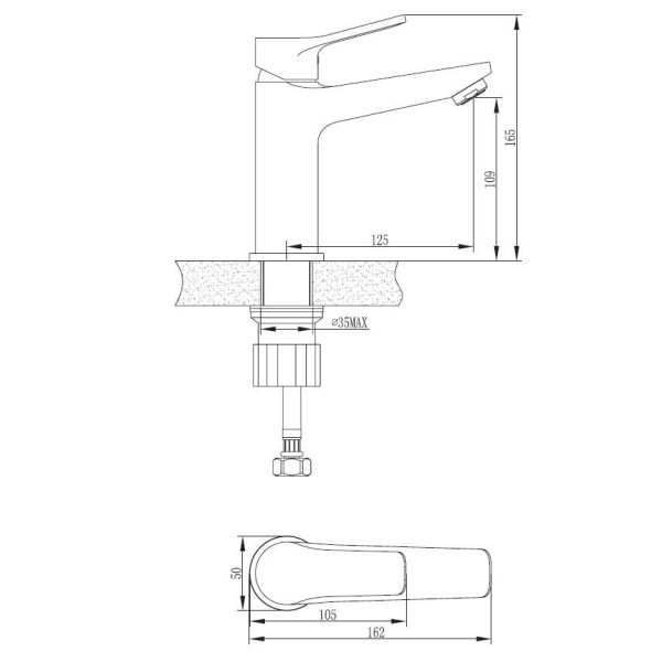 Смеситель для раковины Esko Дубай черный (DI 26 B)