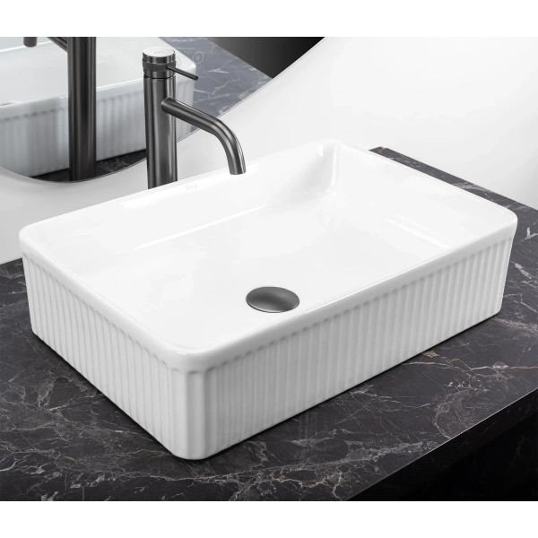 Раковина накладная REA Florella 50x34x13 белая (REA-U6621) Раковина накладная REA Florella 50x34x13 белая (REA-U6621)