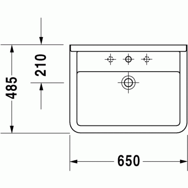 Раковина встраиваемая Duravit Starck 3 65 (0300650000)