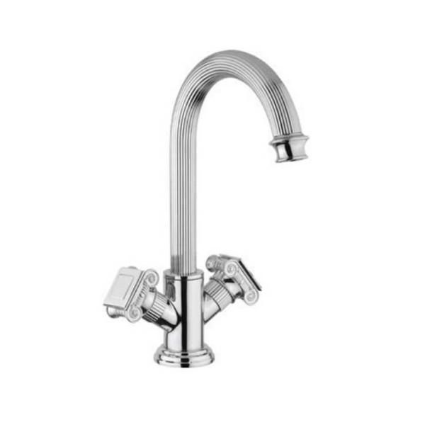 Смеситель для раковины Cezares Olimp хром, ручки квадратные - металл (OLIMP-LS2-01-O)