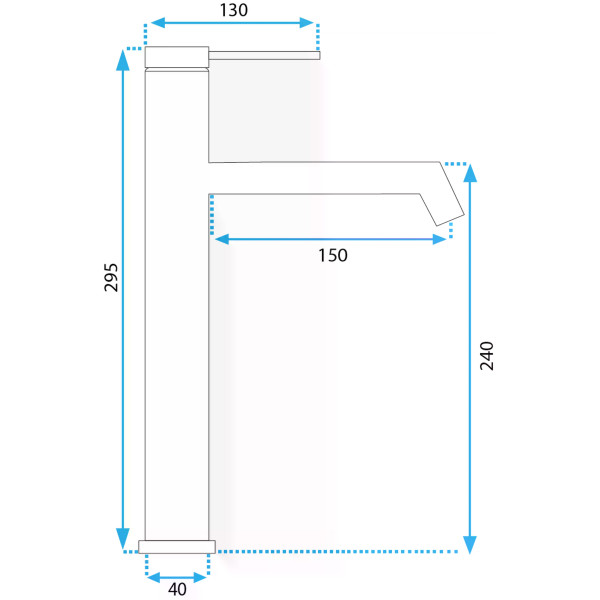 Смеситель для раковины Rea Foss черный матовый (REA-B5320)