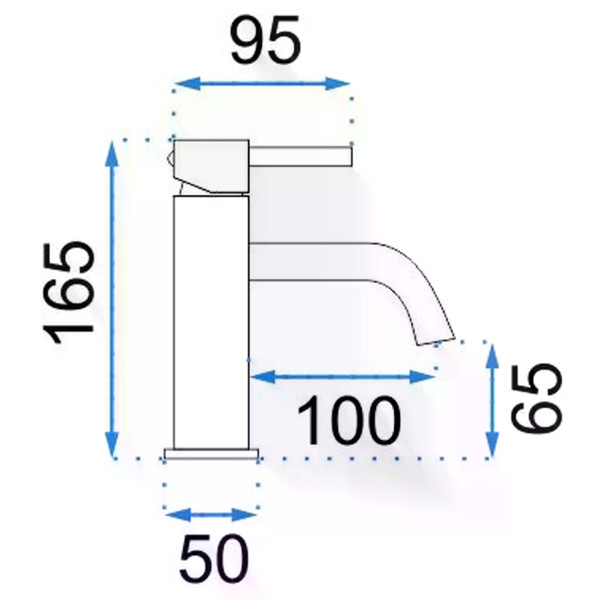 Смеситель для раковины Rea Grip оружейная сталь (REA-B8778) Смеситель для раковины Rea Grip оружейная сталь (REA-B8778)