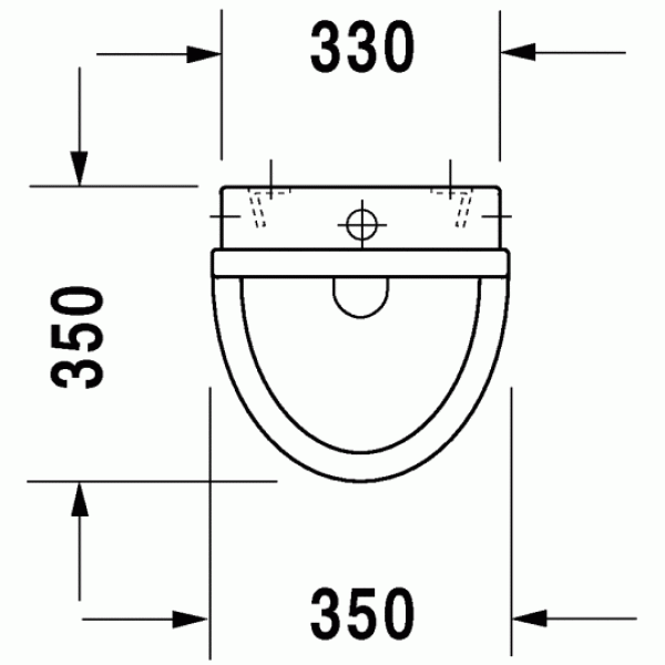 Писсуар подвесной Duravit Starck 3 350х350х575 (0822350000)