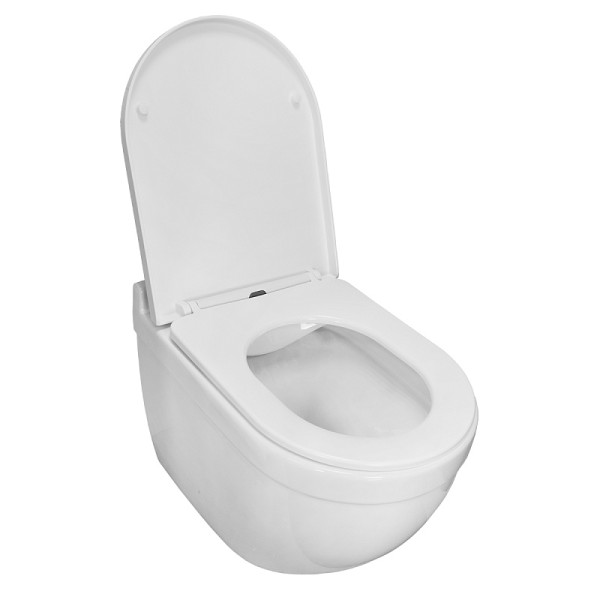 Унитаз подвесной Fora безободковый с сиденьем микролифт 520x360x410 (AZ-0017 E-R)