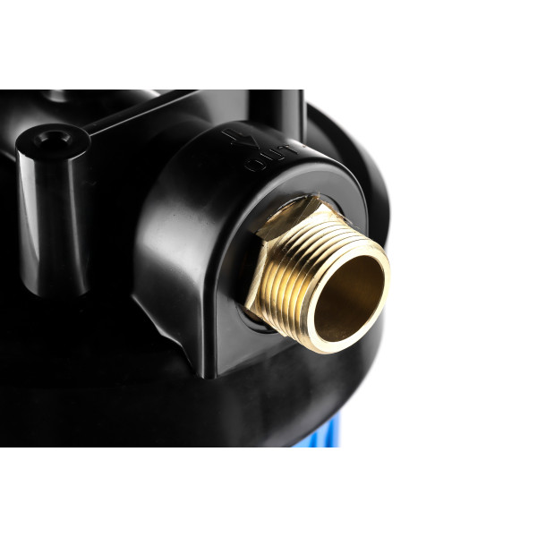 Фильтр колбовый Гейзер Джамбо 1" 10BB с латунными вставками (синий, для холодной воды) (32024)