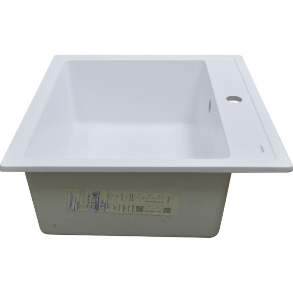 Мойка для кухни врезная Azario Litos 57х50,5х20 сифон + герметик белая Мойка для кухни врезная Azario Litos 57х50,5х20 сифон + герметик белая