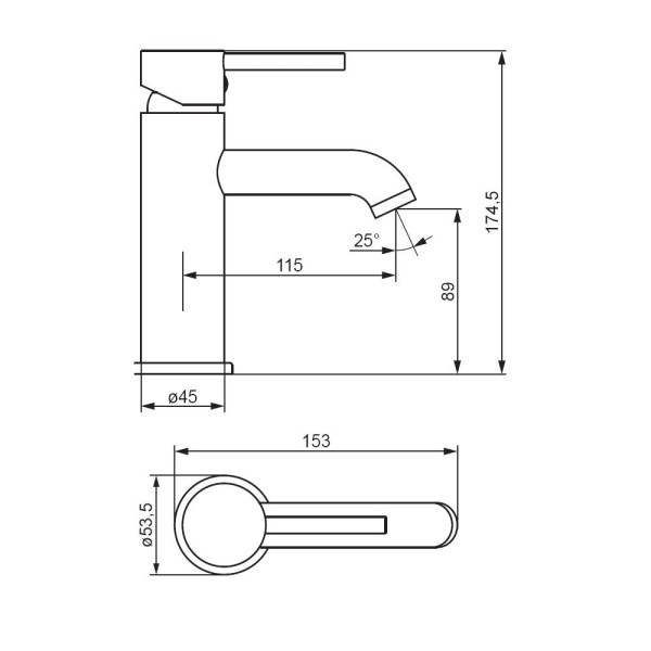 Смеситель для раковины Damixa Scandinavian Pure черный (360210300) Смеситель для раковины Damixa Scandinavian Pure черный (360210300)