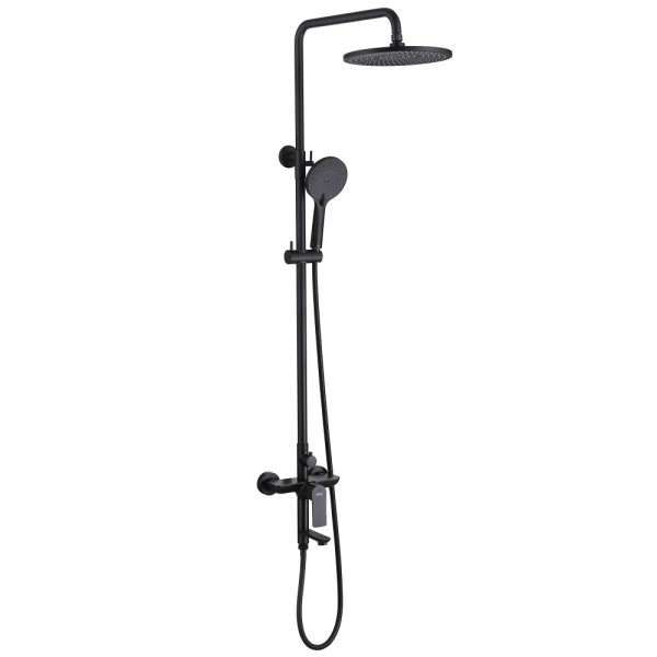 Душевая система Abber Weiss Insel с изливом черный матовый (AF8016NB)