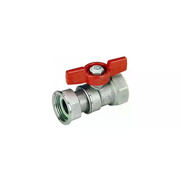 Кран 3/4x1" ВВ шаровый с накидной гайкой Giacomini (красная бабочка, хром) (GIA R251PX005)