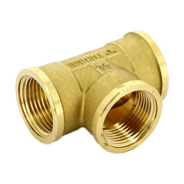 Тройник переходной 1/2"*3/8"*1/2" (латунь) Tiemme (1500533)