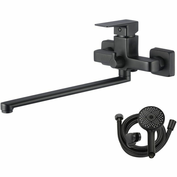 Смеситель для ванны и душа Wesnaart Narcis черный (NAR06-320BL-25221) Смеситель для ванны и душа Wesnaart Narcis черный (NAR06-320BL-25221)