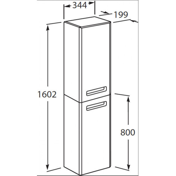 Пенал напольный Roca The Gap Original 344x199x1602 фиолетовый (Z.RU93.0.274.7)