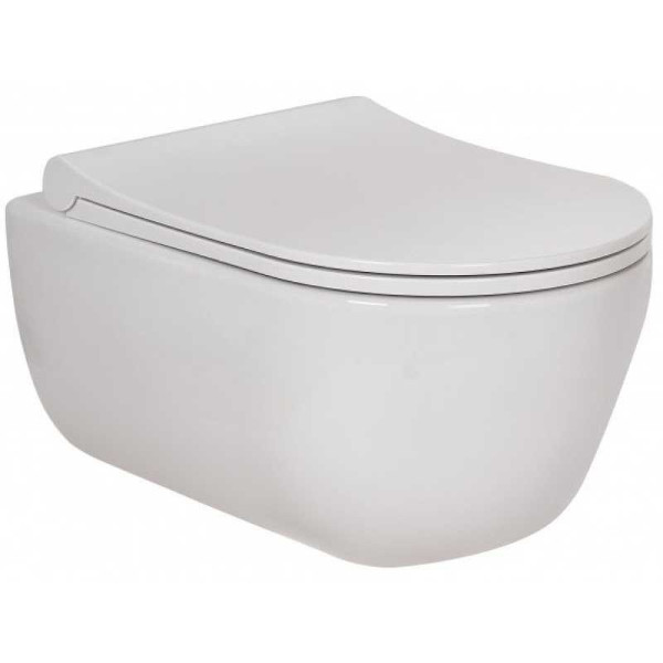 Комплект инсталляция с унитазом Berges: инсталляция NOVUM525, кнопка F5 черная Soft Touch, унитаз EGO Rimless, сидение дюропласт Toma Slim SO