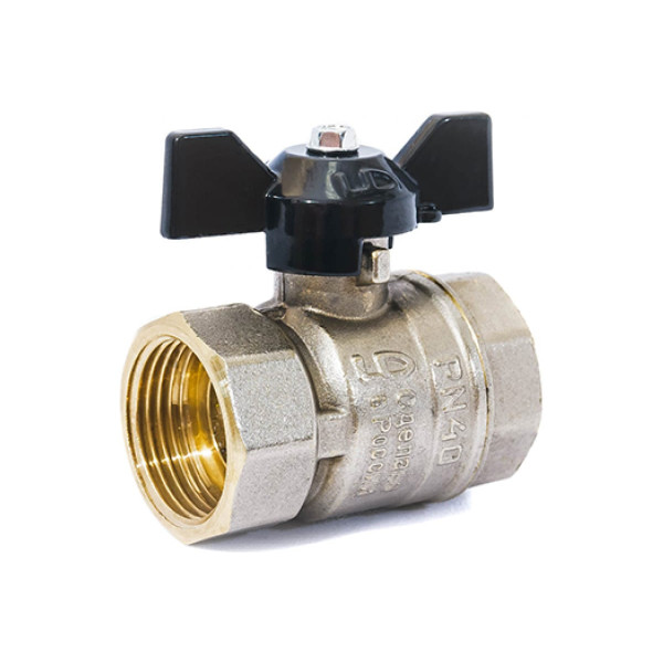 Кран 1 1/4" ВВ шаровый LD Pride (чёрная бабочка) (LD 47.300.32) Кран 1 1/4" ВВ шаровый LD Pride (чёрная бабочка) (LD 47.300.32)