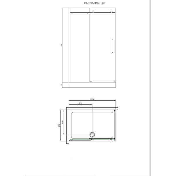Душевой уголок BandHours Vincent 812 80х120х203,5 стекло прозрачное Душевой уголок BandHours Vincent 812 80х120х203,5 стекло прозрачное