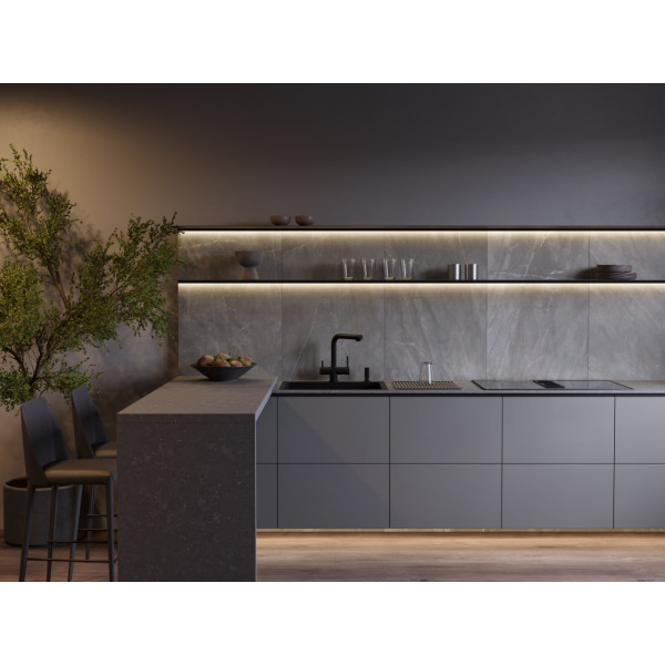 Смеситель для кухни Omoikiri Takamatsu-S-GB с переключателем на фильтр, с выдвижным изливом графит (4994358)