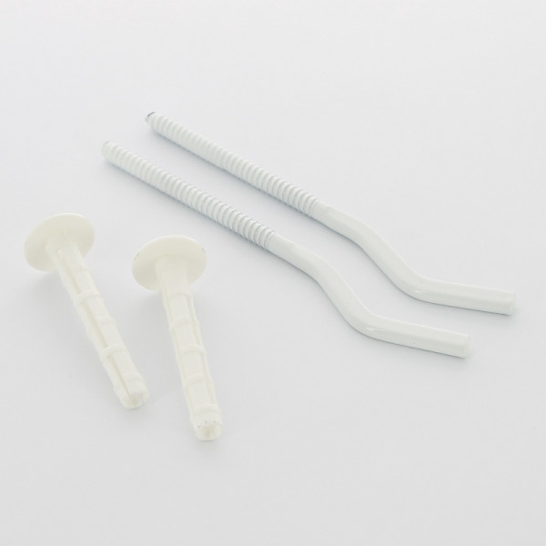 Кронштейн Uni-Fitt штыревой 7х170 мм плоский эмалированный с дюбелем комплект 2 шт.