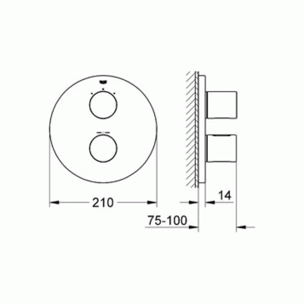 Смеситель термостатический для ванны Grohe Grohtherm 3000 Cosmopolitan (19468000) Смеситель термостатический для ванны Grohe Grohtherm 3000 Cosmopolitan (19468000)
